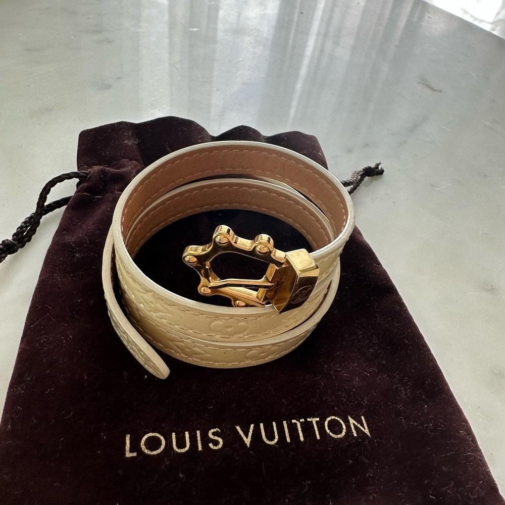 Louis Vuitton Leather Wrap Bracelet